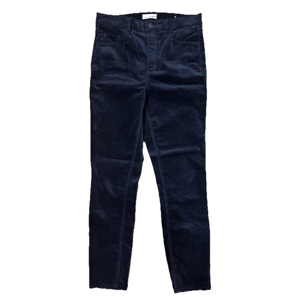 Made and Loved Loft Women's Blue Velvet Pants Size 6/28